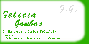 felicia gombos business card